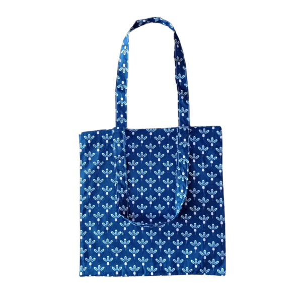 Τσάντα-για-το-ψώνια-tote-bag-μπλε-με-μαργαρίτες